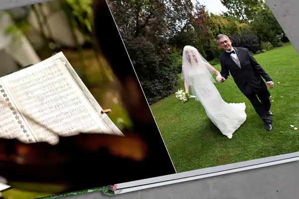 Detailaufnahme von einer Doppelseite von einem Hochzeitsalbum von UNIKATUM